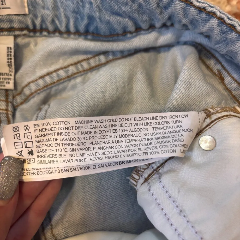 Forever 21 High Rise Distressed Drawstring Shorts Womens Size 28 - Image 4