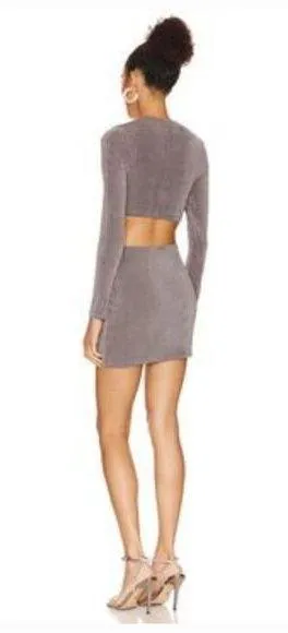 Superdown Cassie O Ring Dress in Grey Small - Image 2