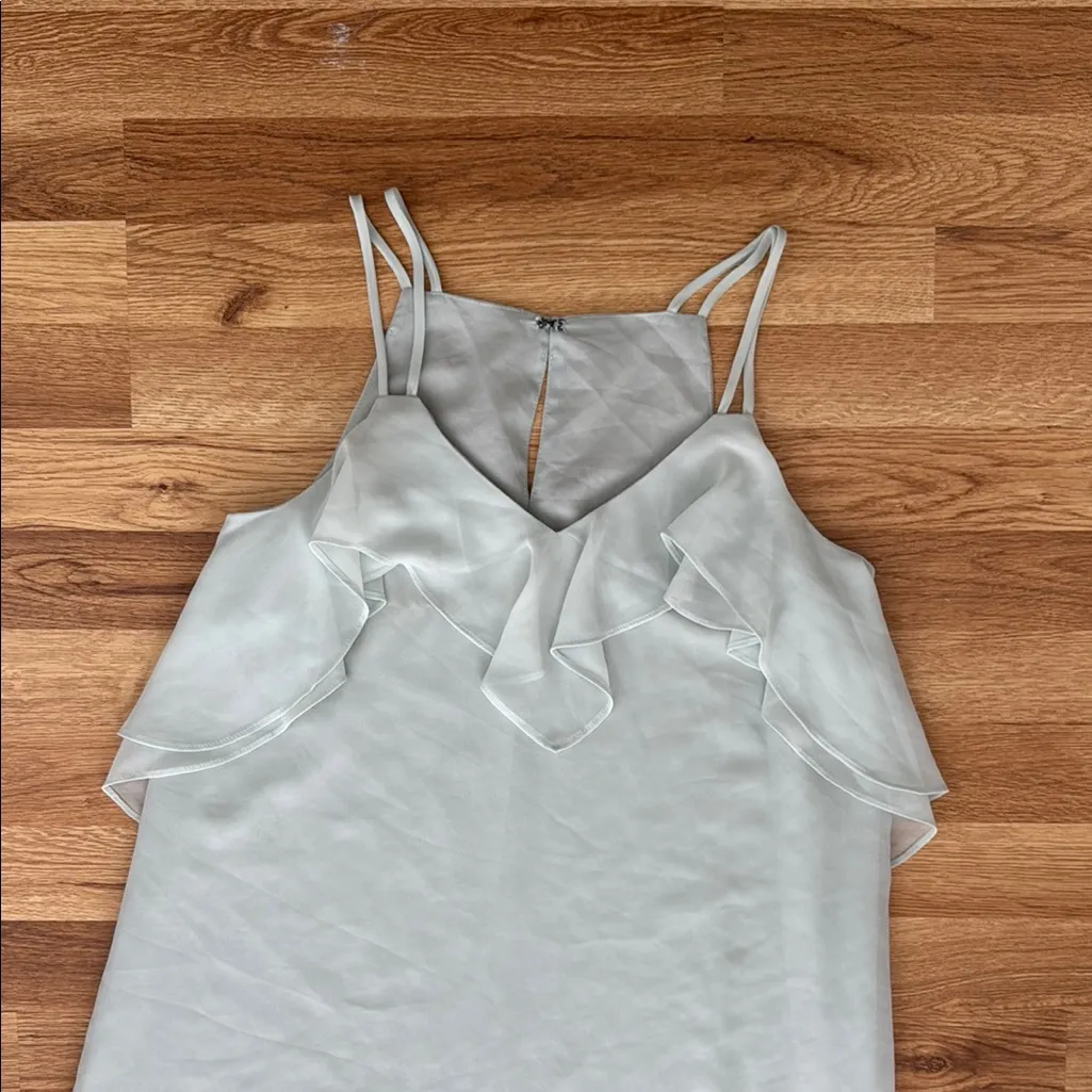 BCBGeneration Light Blue mint Chiffon Dress small - Image 4