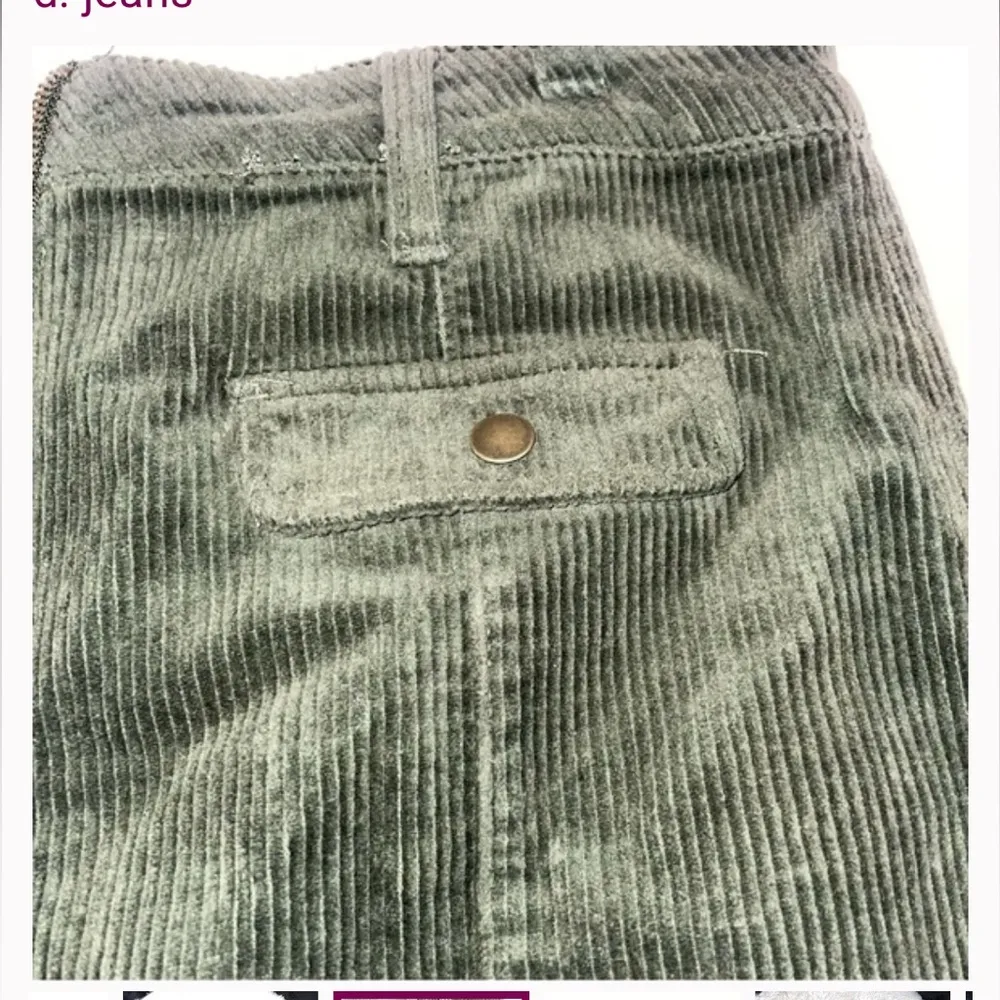 D.jean skirt women’s size 8 Olive green zipper up Corduroy mini skirt casual - Image 5