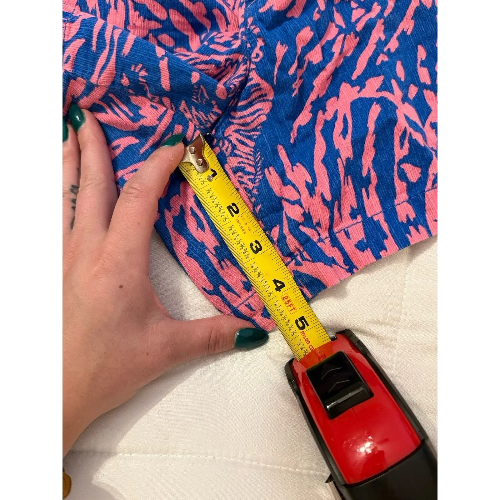 Lilly Pulitzer Callahan Shorts Size 10 Pink Blue Rolling In Grass Zebra Print - Image 7