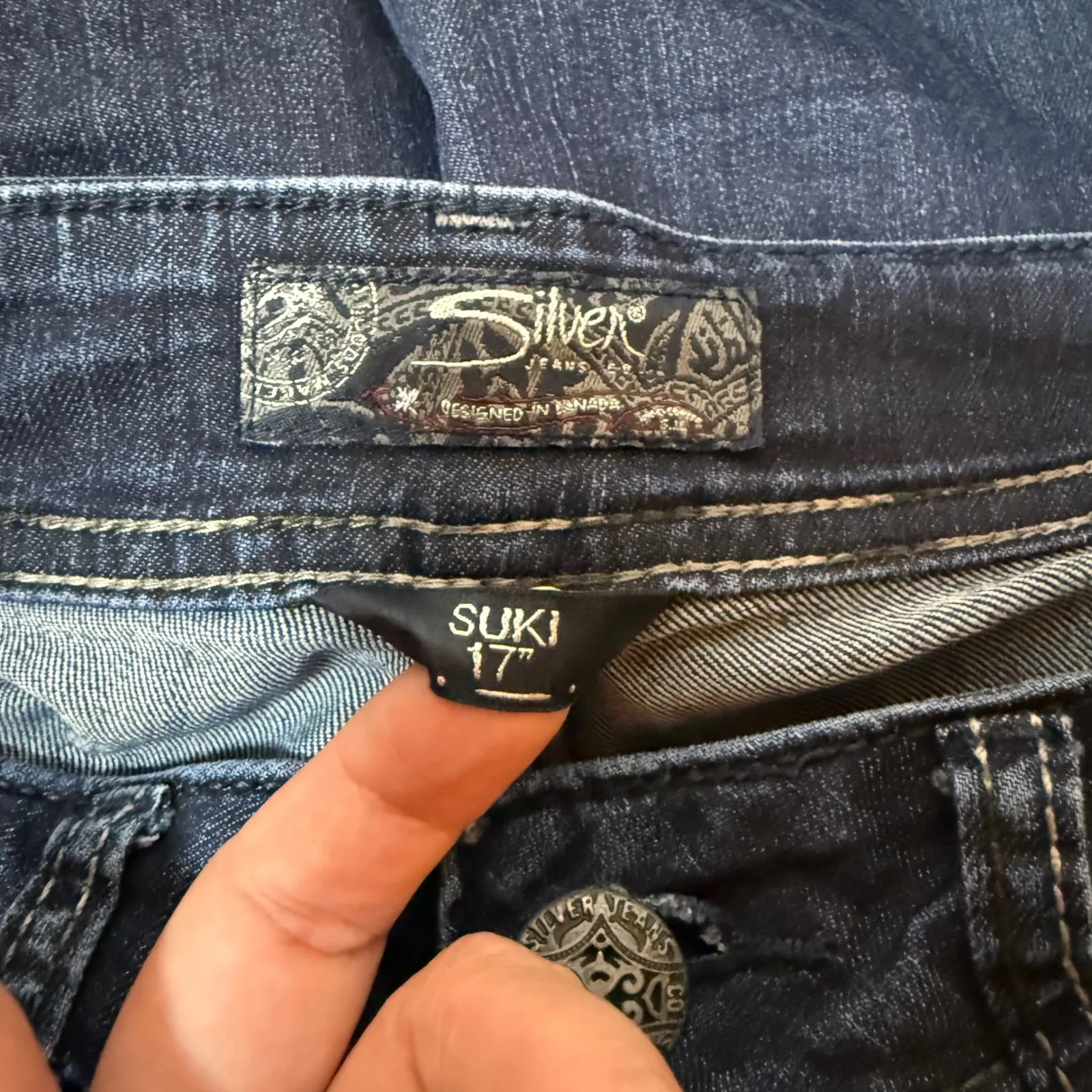 Silver Jeans‎ Co. Suki Mid Rise Bootcut Jeans Women W28 L33 Dark Wash Denim Blue Size 28 - Image 5