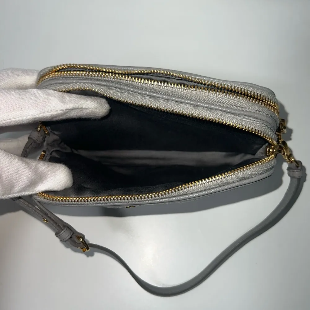 Miu Miu Madras Mini Logo Camera Wristlet Pouchette Clutch Purse Bag - Image 11