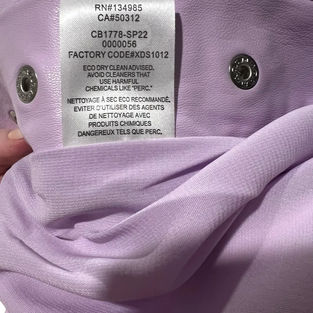 For Love and Lemons Roxie Grommet Faux Leather Lavender Shorts Size XL NWT - Image 9