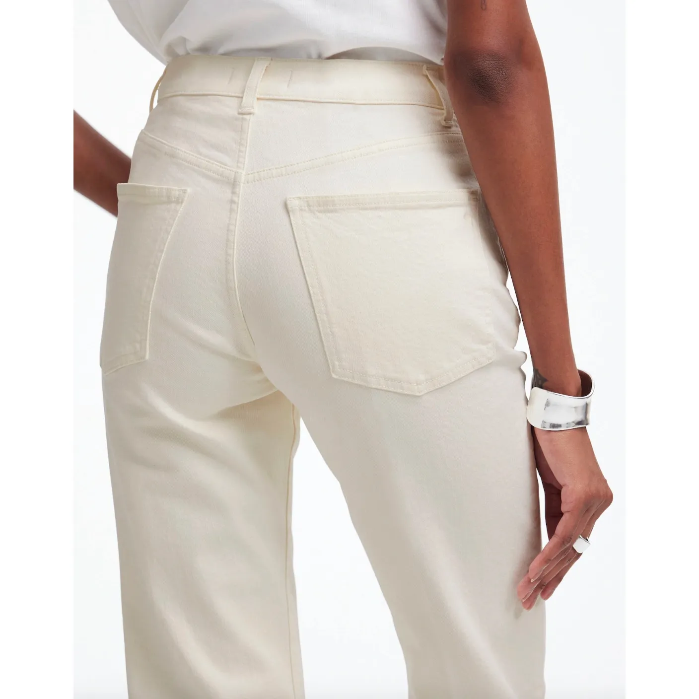 Madewell Relaxed Bootcut Jeans Vintage Ivory Comfort StretchHigh Rise US 29 NWT - Image 5