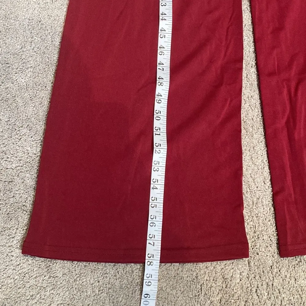Women’s Burgundy Wide Leg Jumpsuit with Sequins Size 2XL NWOT Red - Image 10