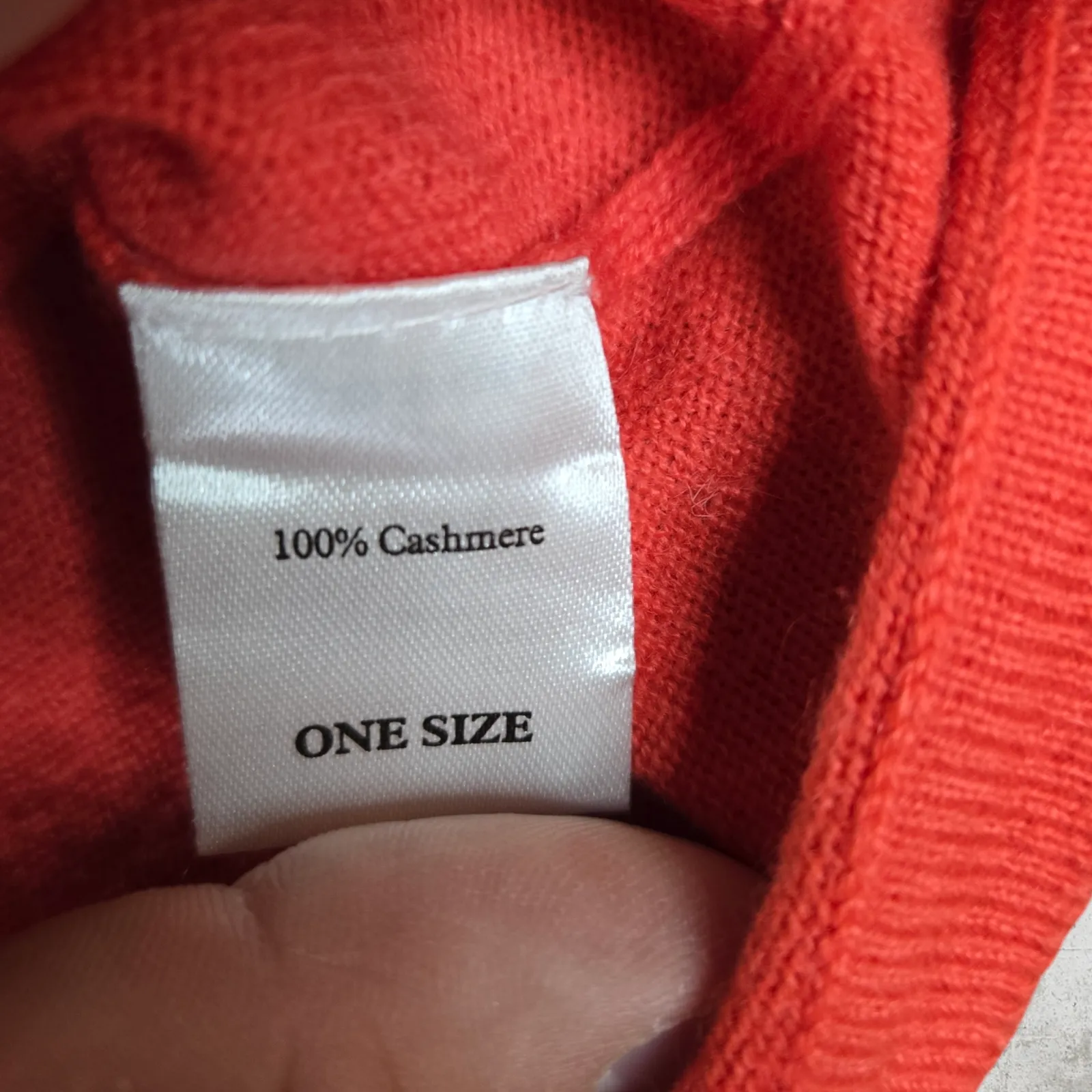 N Peal Coral Orange Cashmere Turtleneck Poncho Shawl Luxury Sweater One Size Size L - Image 5