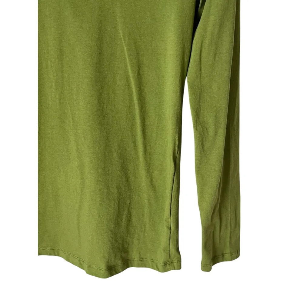 Ambiance T Shirt Womens Size L Long Sleeve Tee V Neck Green Top Casual NEW Size L - Image 5