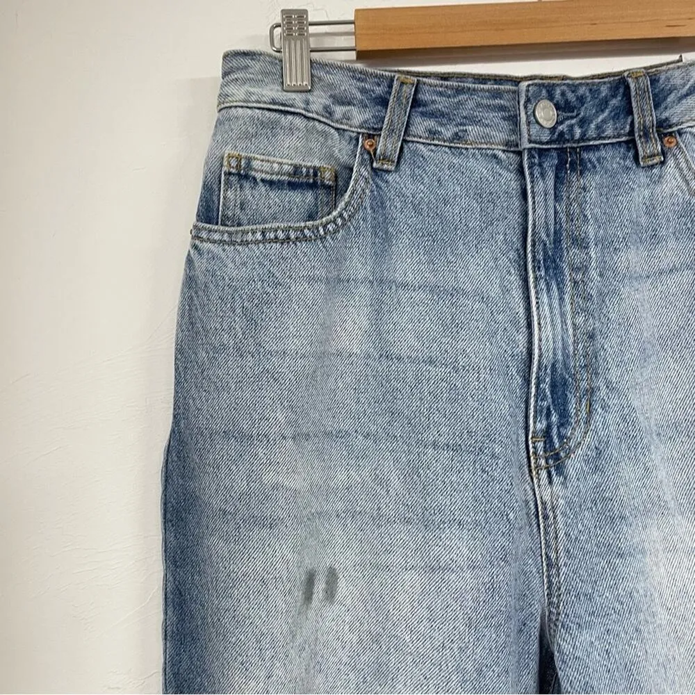 Pacsun Womens Boyfriend 90s Fit Wide Leg High Rise Jeans 30 Destroyed NWT - Image 3