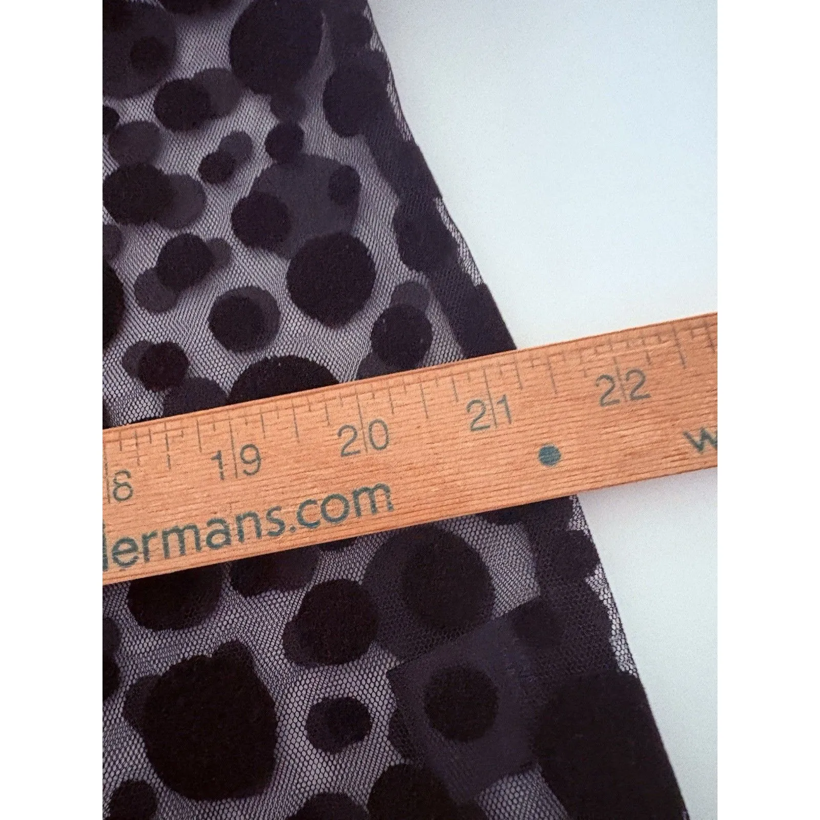 Haute Monde Womens Large Black Sheer Dots Puff Sleeves Whimsigoth Fairy Coquette - Image 10