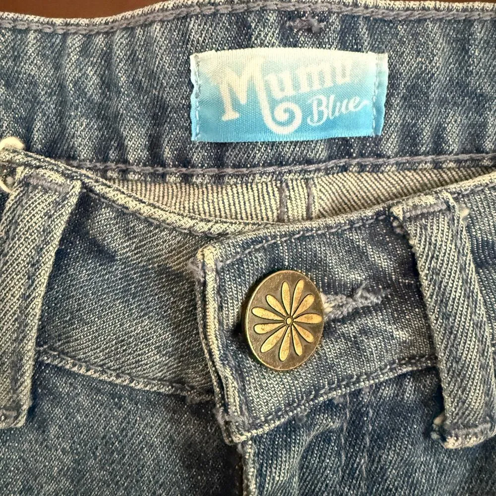 SHOW ME YOUR MUMU | Brooklyn High Rise Jeans with Fringe Hem Harbor Wash | 28 - Image 5