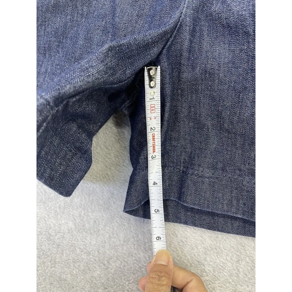 Banana Republic Women's Shorts Blue Chambray Size 8 Slash Pocket Chino Cotton - Image 9