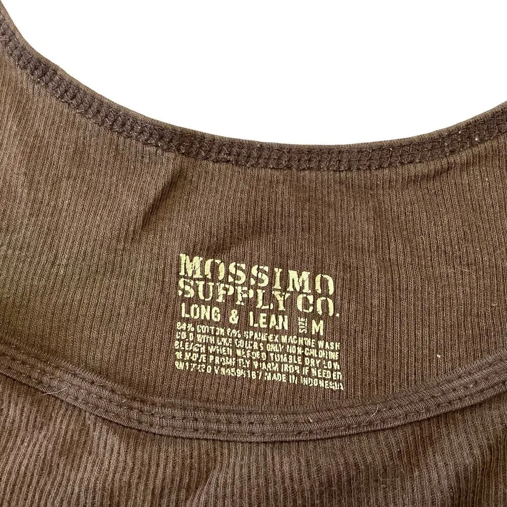 Mossimo Ribbed Knit Tank Top Brown Size M - Image 4