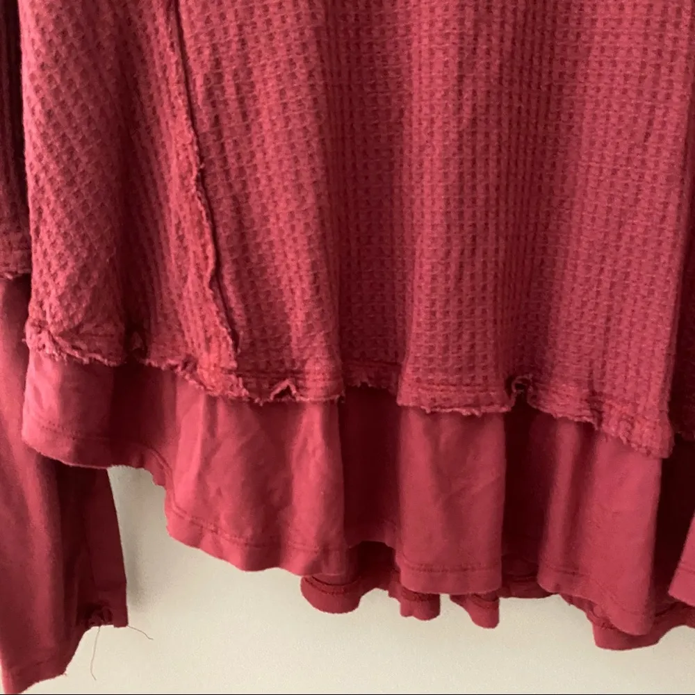 Altar'd State Long Sleeve Thermal Top Maroon Sz Medium - Image 9