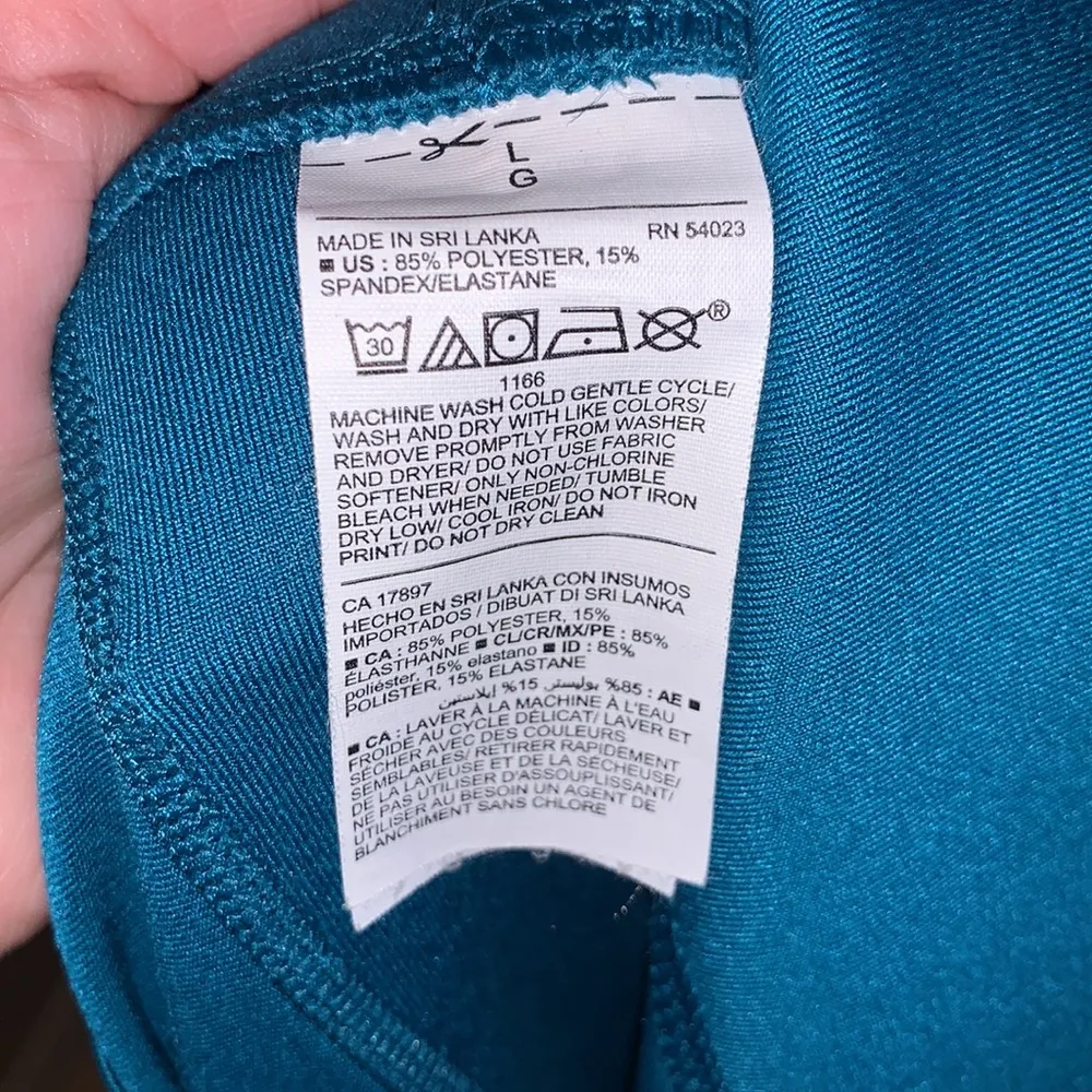 Old Navy Active Go Dry Teal athletic workout leggings - Image 8