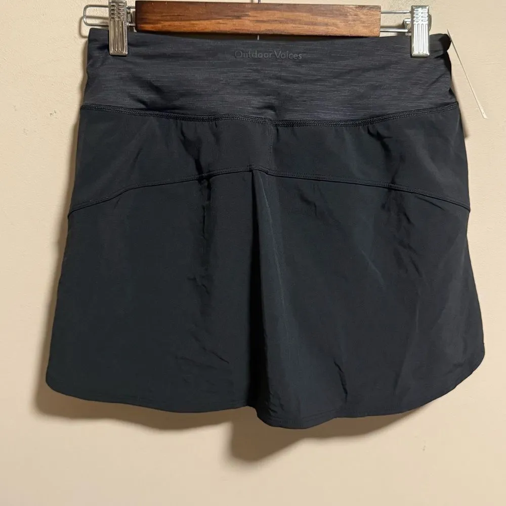 NWT Outdoor Voices Hudson 4" Inseam Tennis Skort in Black/Gray- Size Small - Image 10