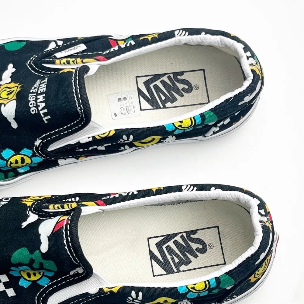 VANS Better Day Black Graphic Slip On Canvas Shoes, Size 9 - Image 6