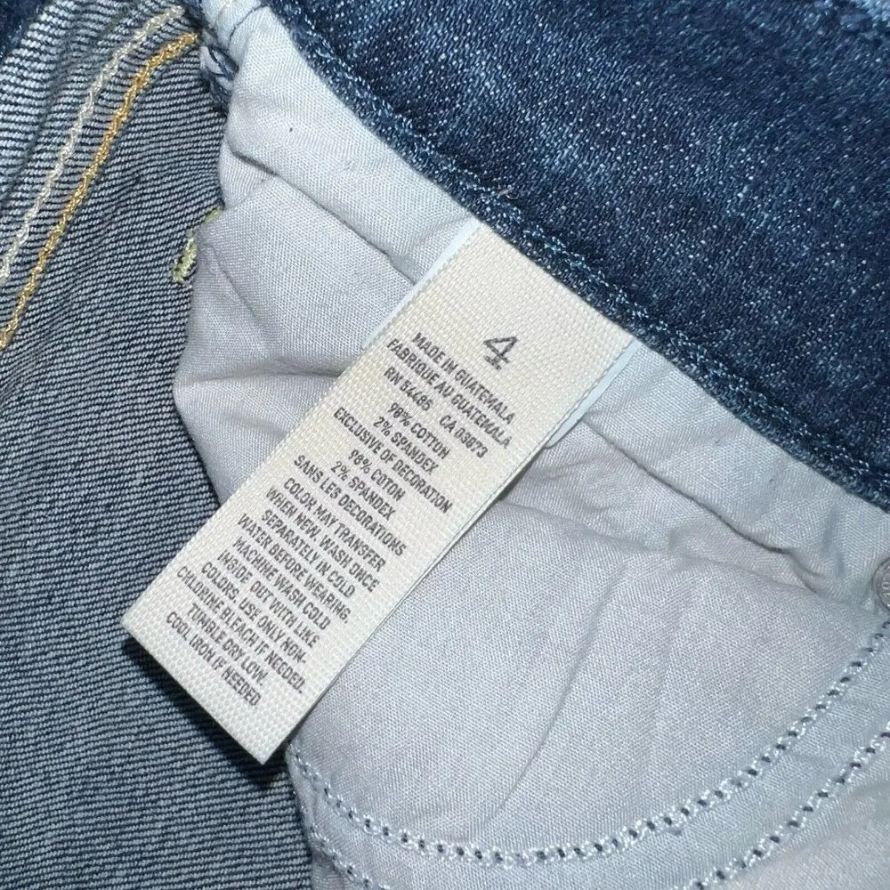 American Eagle Shorts Womens Size 4 Denim Stretch Blue Jean 3" Festival Mid Rise - Image 3