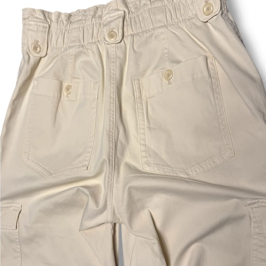 Banana Republic Pants Womens 8 Cream High Rise Straight Cargo Pockets Soft - Image 9