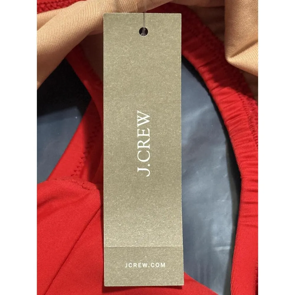 NWT J. Crew Heritage Scoopneck Bikini Top BX611 Bright Cerise Red Womens Size S - Image 10