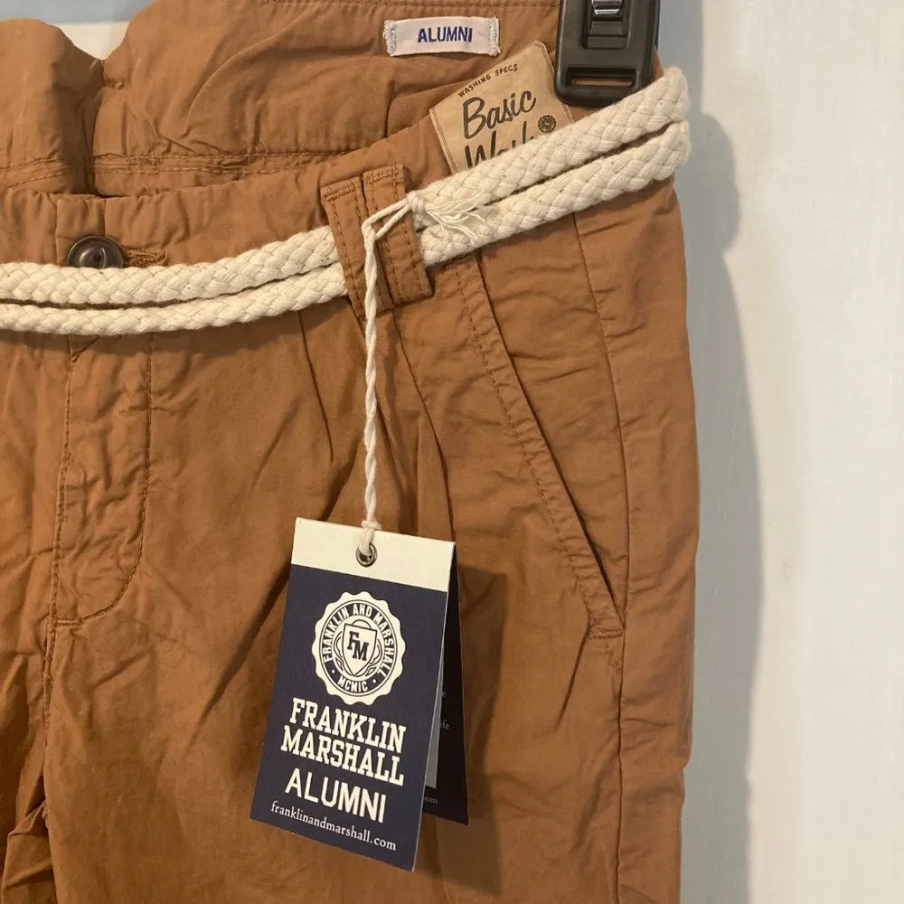 Franklin Marshall women's size 24 slim fit rope belted LILY alumni cropped pants - Image 5