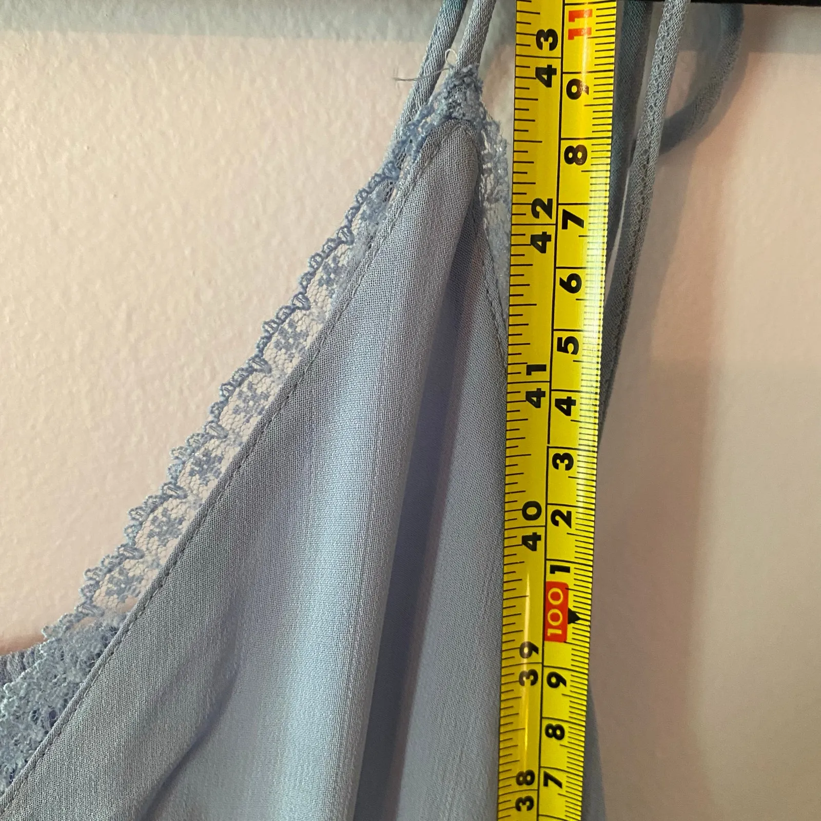 NWT Free People Intimately Light Blue Lace Slip Dress Sleeveless Women's Medium - Image 10