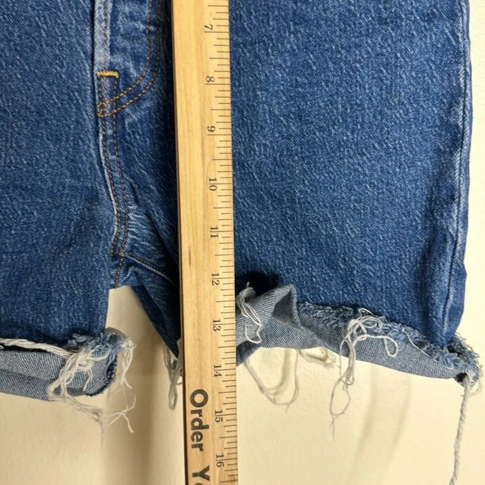 Levi’s ribcage straight ankle cutoff denim jorts shorts size 27 - Image 6