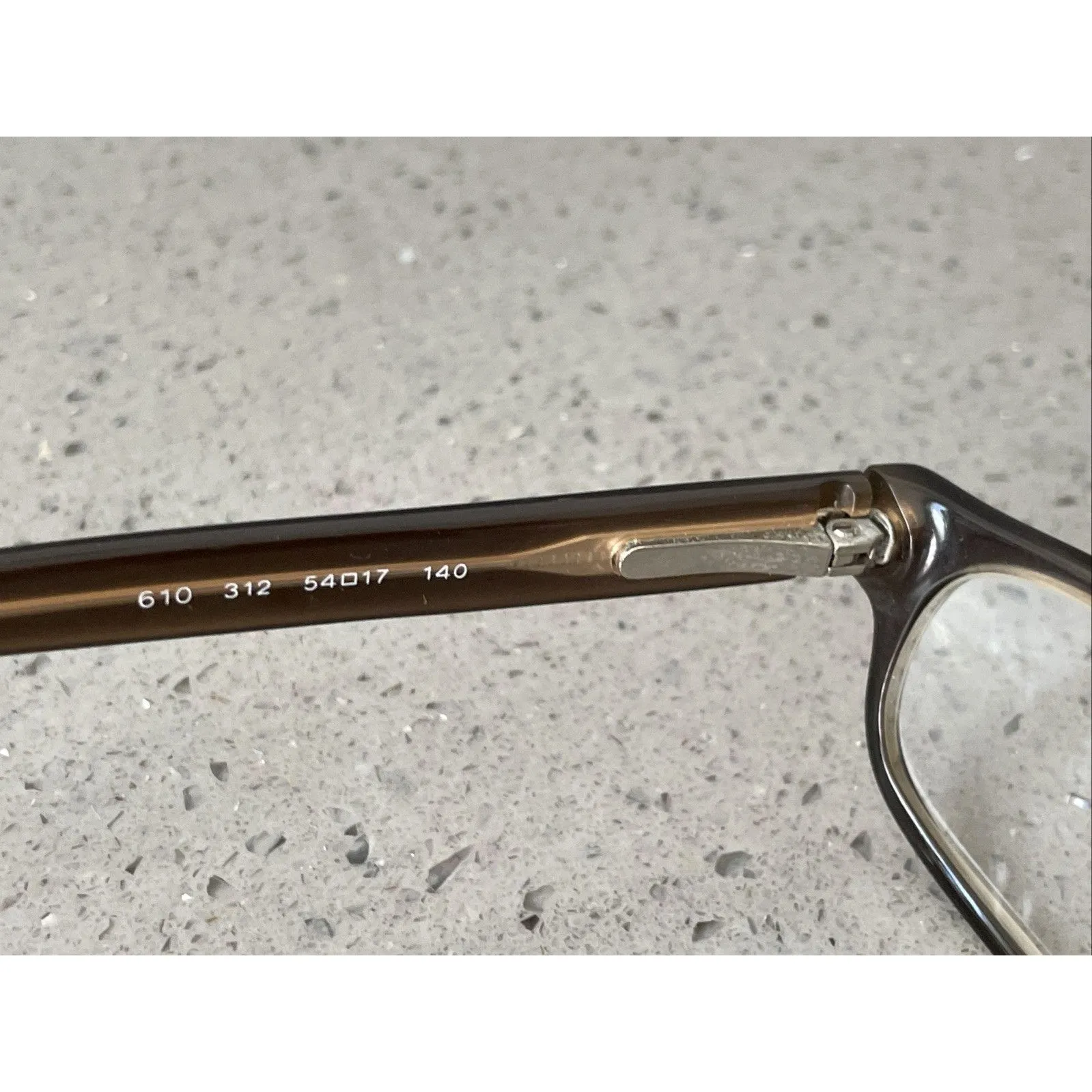 Emporio Armani 610 312 Black 54-17-140 Plastic Eyeglasses Frames ONLY Italy - Image 8