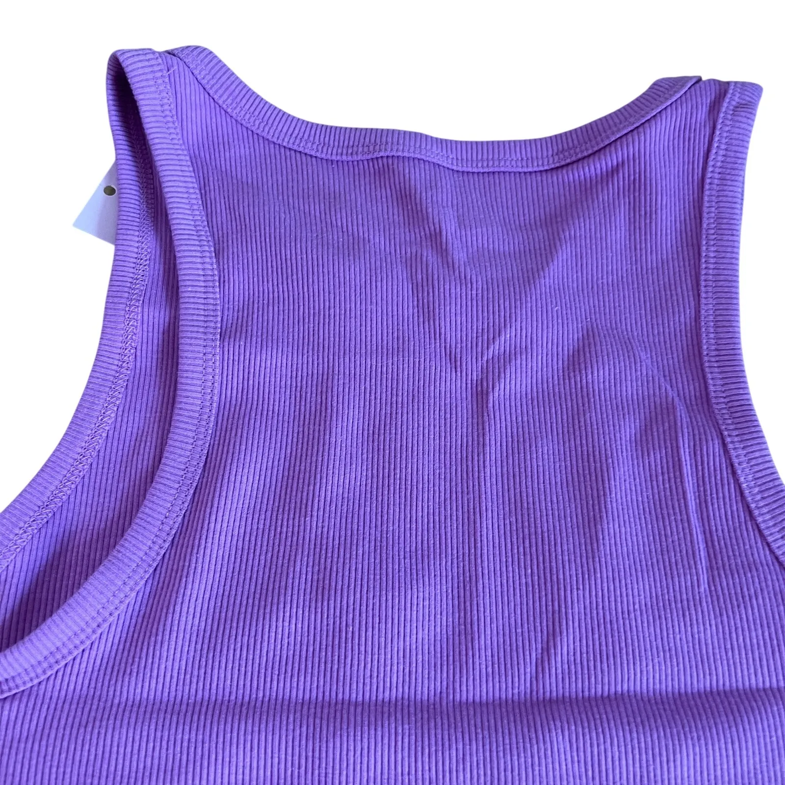 Wild Fable Women's Purple Narrow Ribbed Tiny Tank Top - Size Large - NWT - Image 5