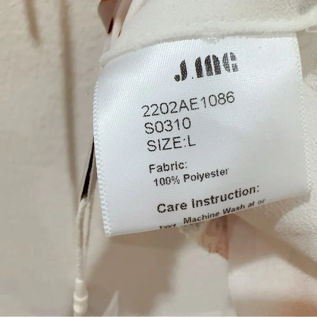 J.ING Jing Lemon Print Crop Top with Ties Size L NWT Orange Size L - Image 4