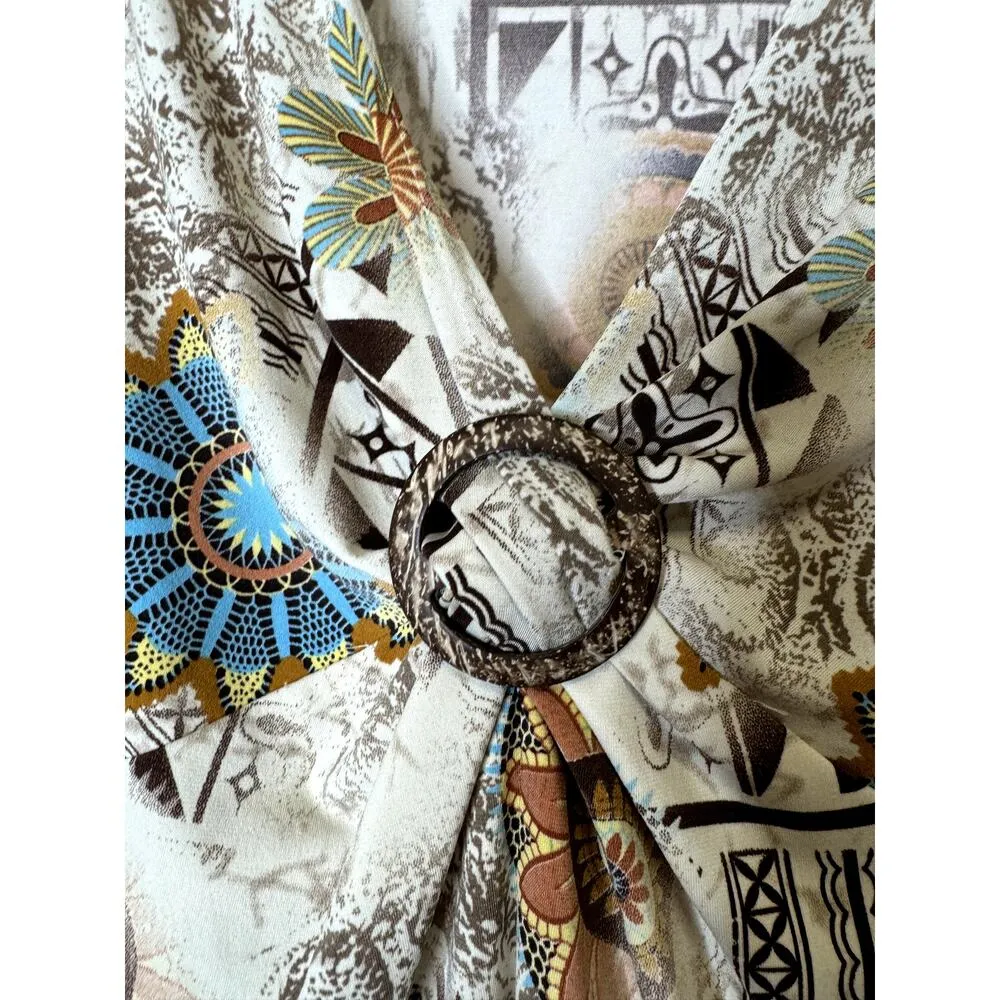 Vintage Creative Design Work 90s Y2K boho floral print Babydoll Size Size M - Image 3