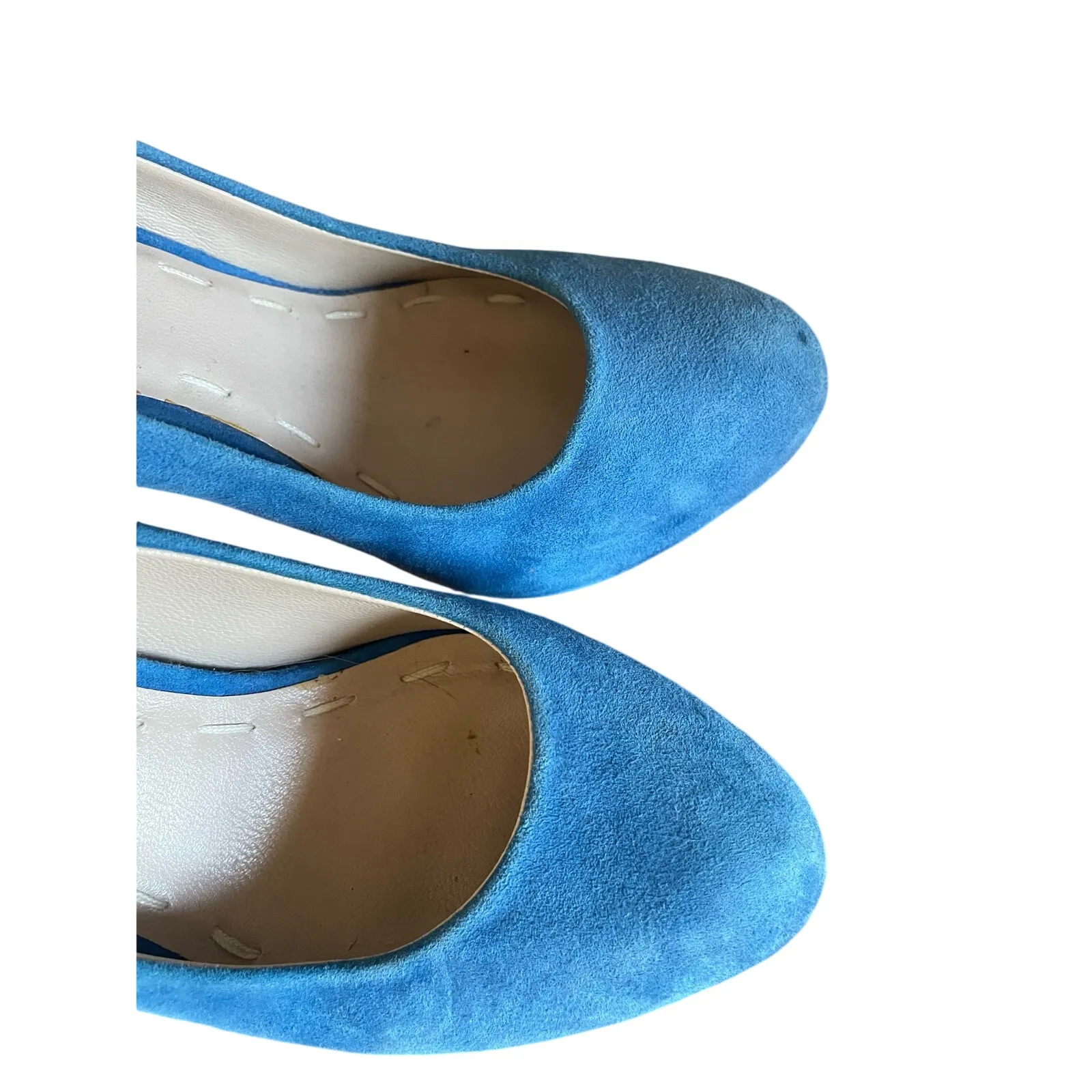 miu miu Blue Suede High Heel Platform Pumps Size 36/ US 6 - Image 4