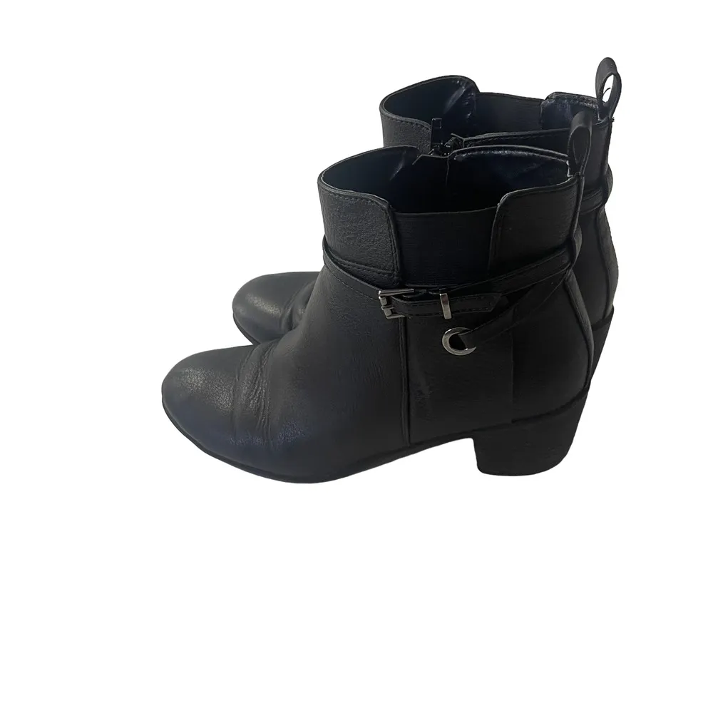 Andiamo Women's Size 9.5‎ Aniles Faux Leather Ankle Moto Black Booties Boots - Image 5