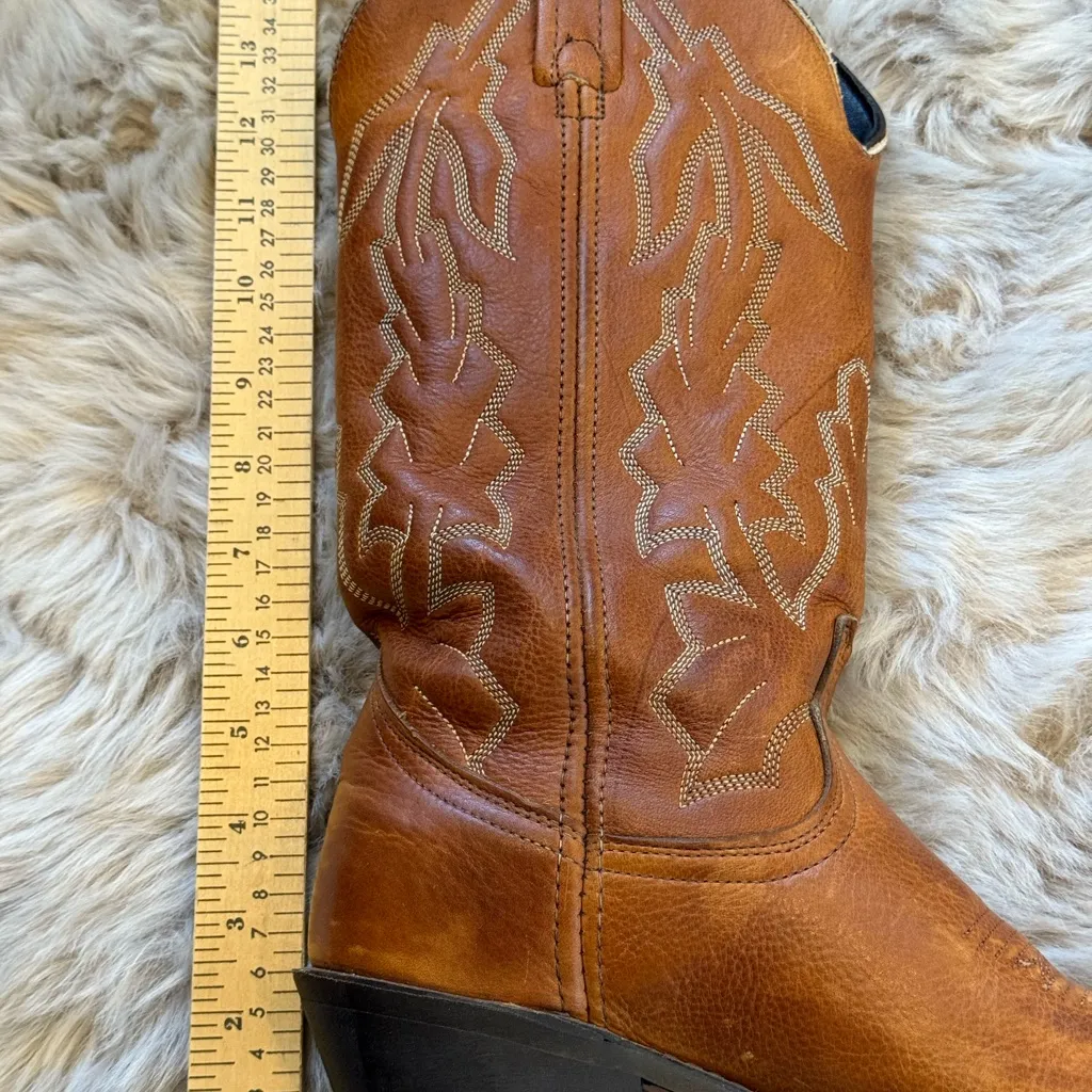 American Vintage Brown Leather Western Boots size 7 men’s / 8 women’s - Image 7