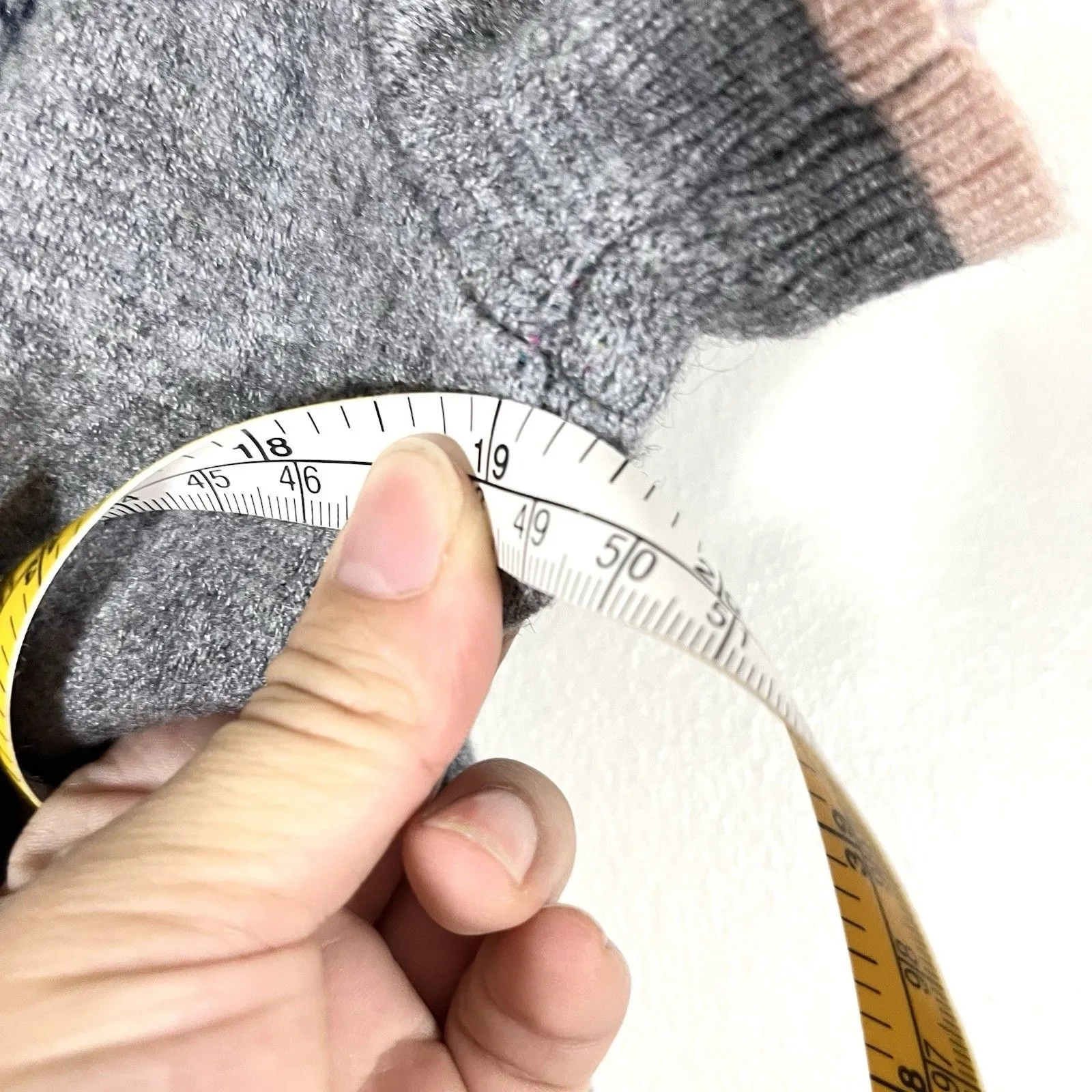 Akemi+Kin Anthropologie Kaleidoscope Sweater Dress Short Sleeve Size S Gray Boho - Image 9