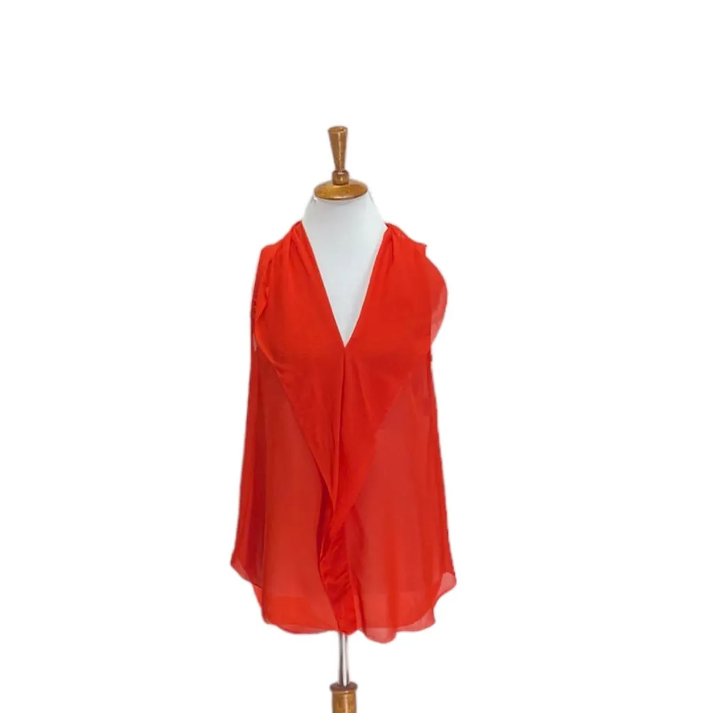 Babaton Silk Blouse Red Size M Aritzia - Image 2