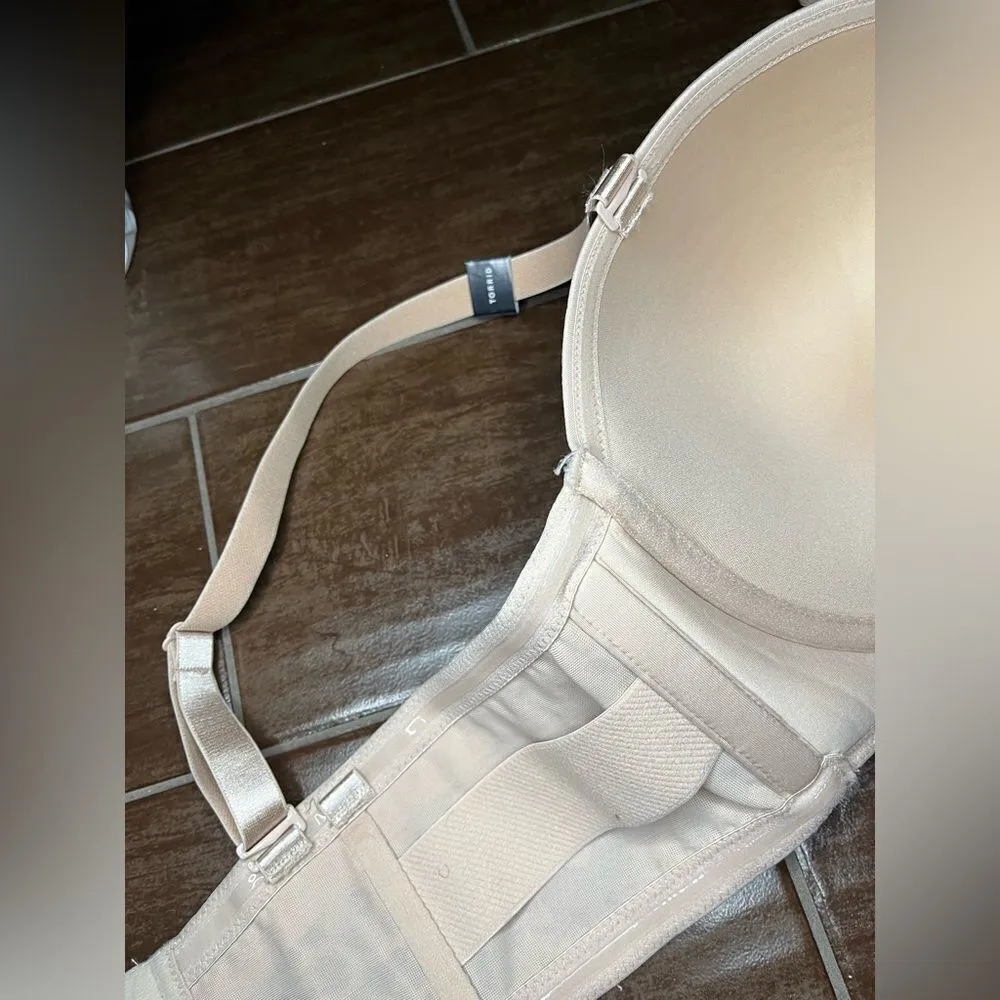 Torrid Bombshell Everyday nude convertible Strapless Push-Up Bra Sz 44 F - Image 8