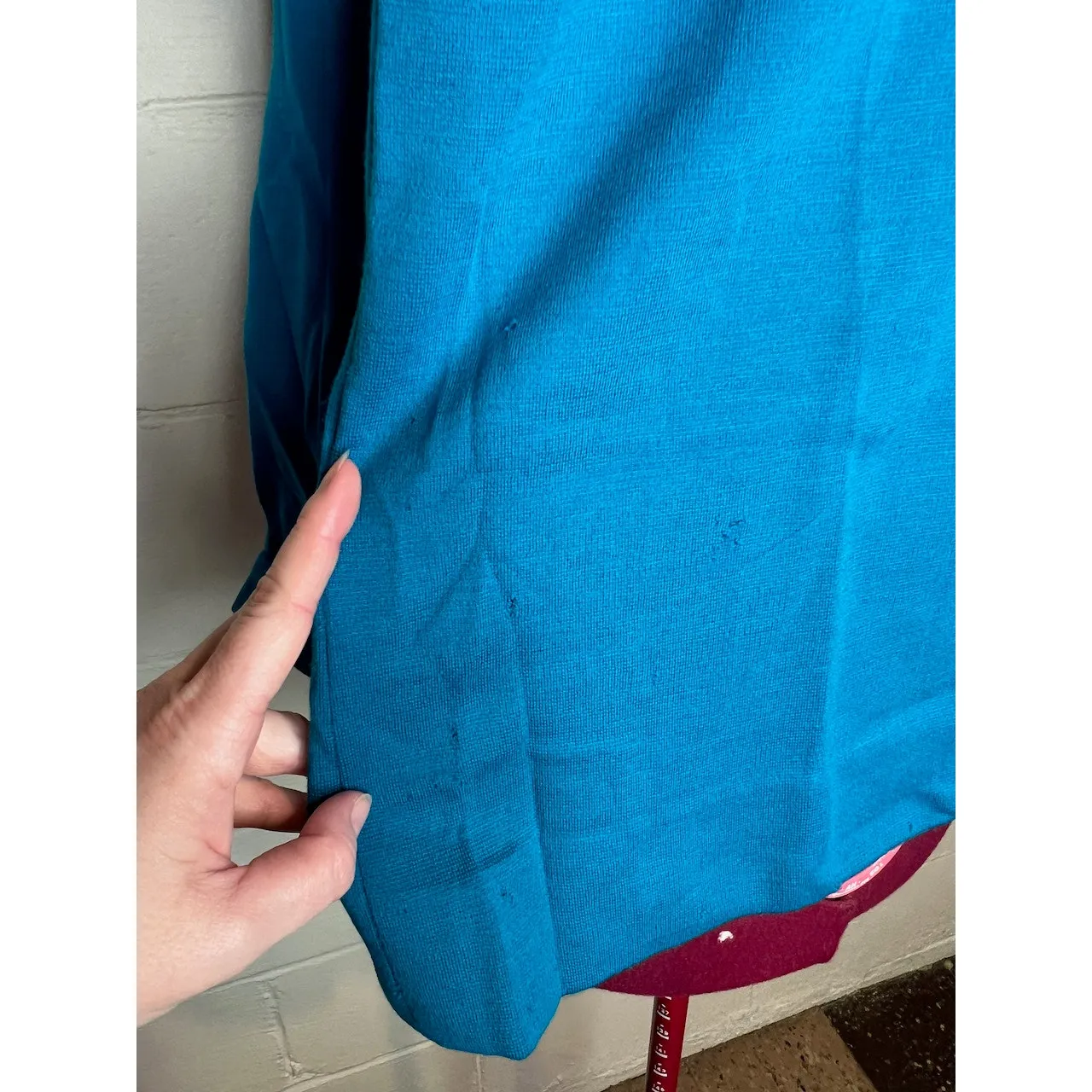 Shirt dress 1960s blue wool - Image 6