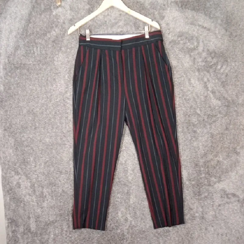 See By Chloe Men's Striped Pants Blue Striped Mid Rise Office Career Luxury M - Image 3