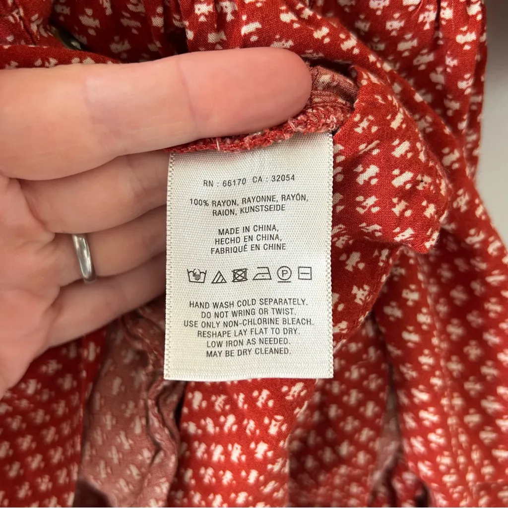 Anthropologie Holding Horses Burnt Orange 3/4 Sleeve Tunic Dress M - Image 6