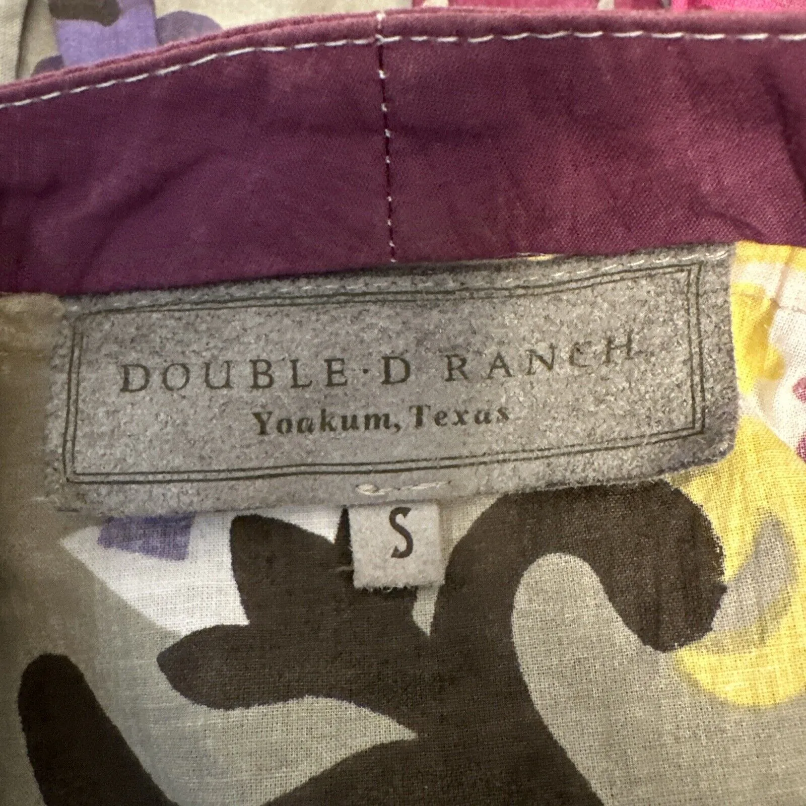 Double D Ranch Womens Drop Waist Tunic Dress Size S Floral Patchwork Ribbon Trim - Image 7