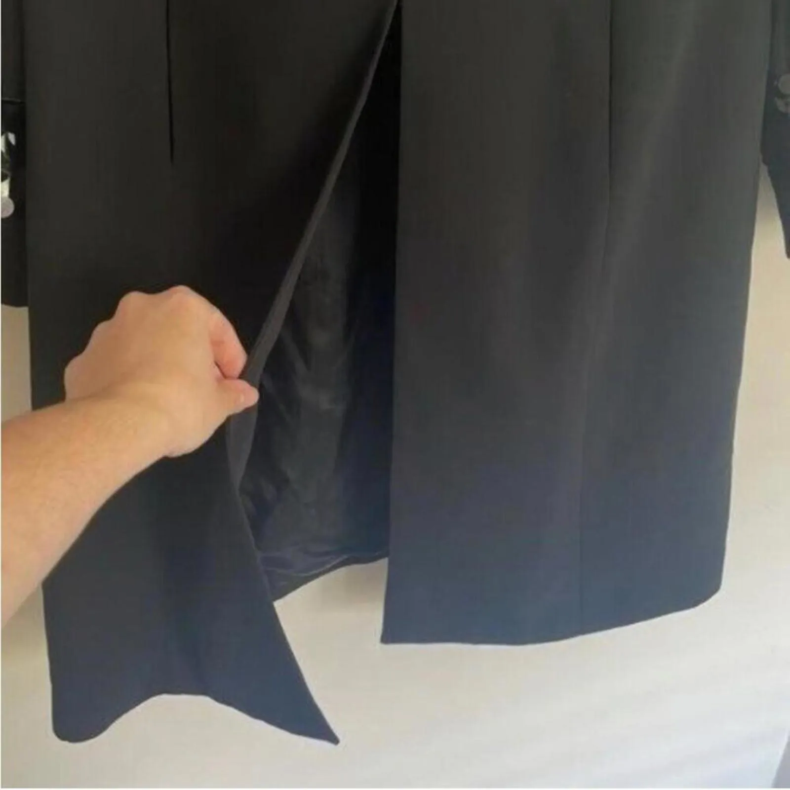 Harold’s Plus Size Black Long Sleeve Sparkle Sequin Trench Coat Jacket - Image 6