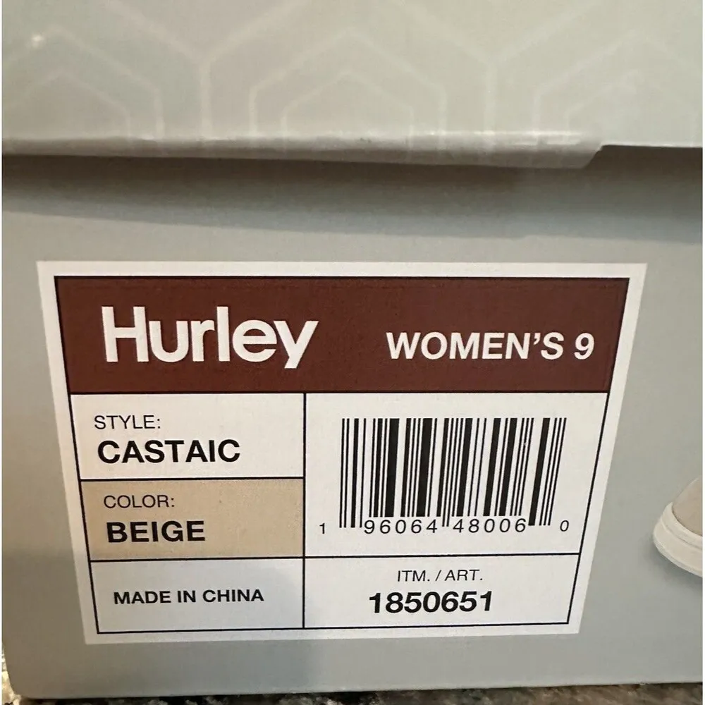 Hurley “Castaic” Women’s Colorful & Functional Casual Fashion Sneaker Beige NEW - Image 7