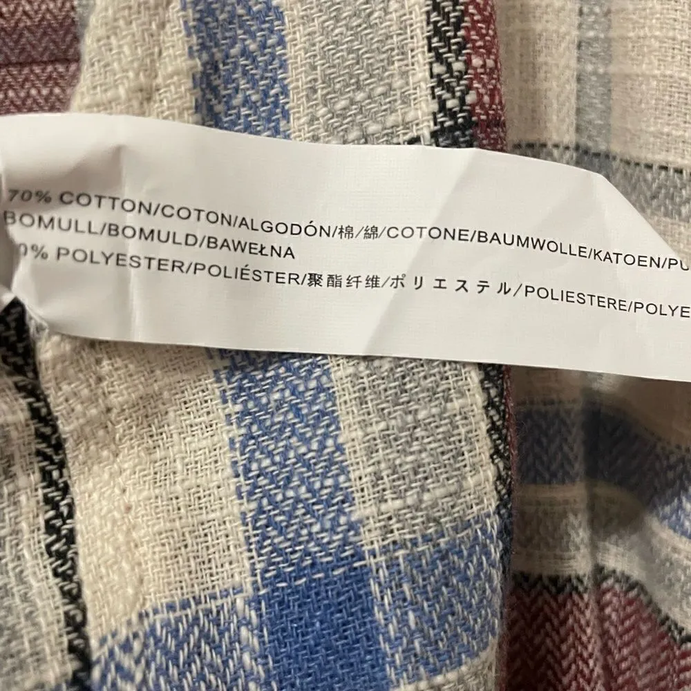 Anthropologie Moon‎ River Plaid Belted Wide Leg Cropped Jumpsuit Size Small NWOT - Image 13