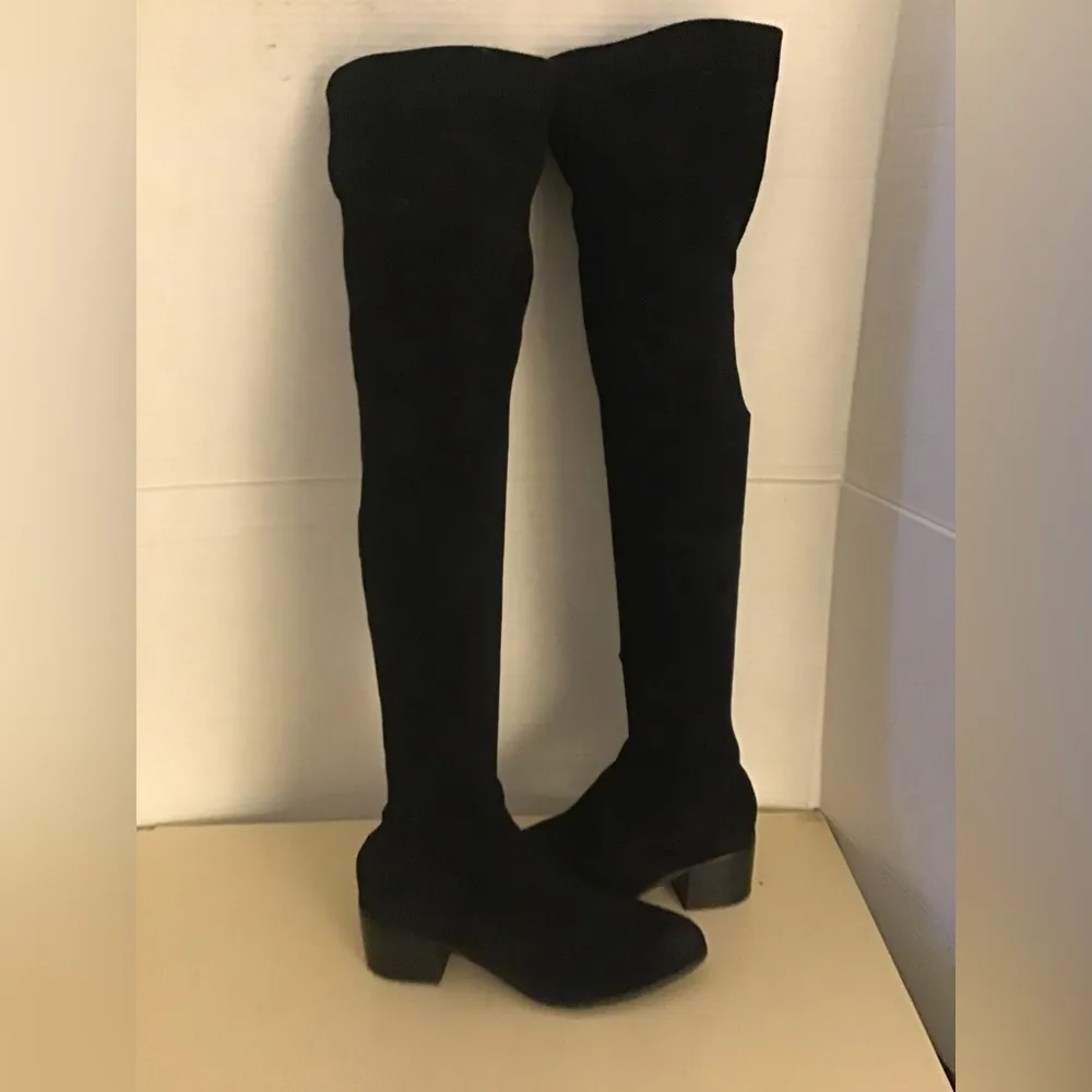 Sol Sala women black suede tall over the knee Aden heel boots Size 6.5 - Image 9