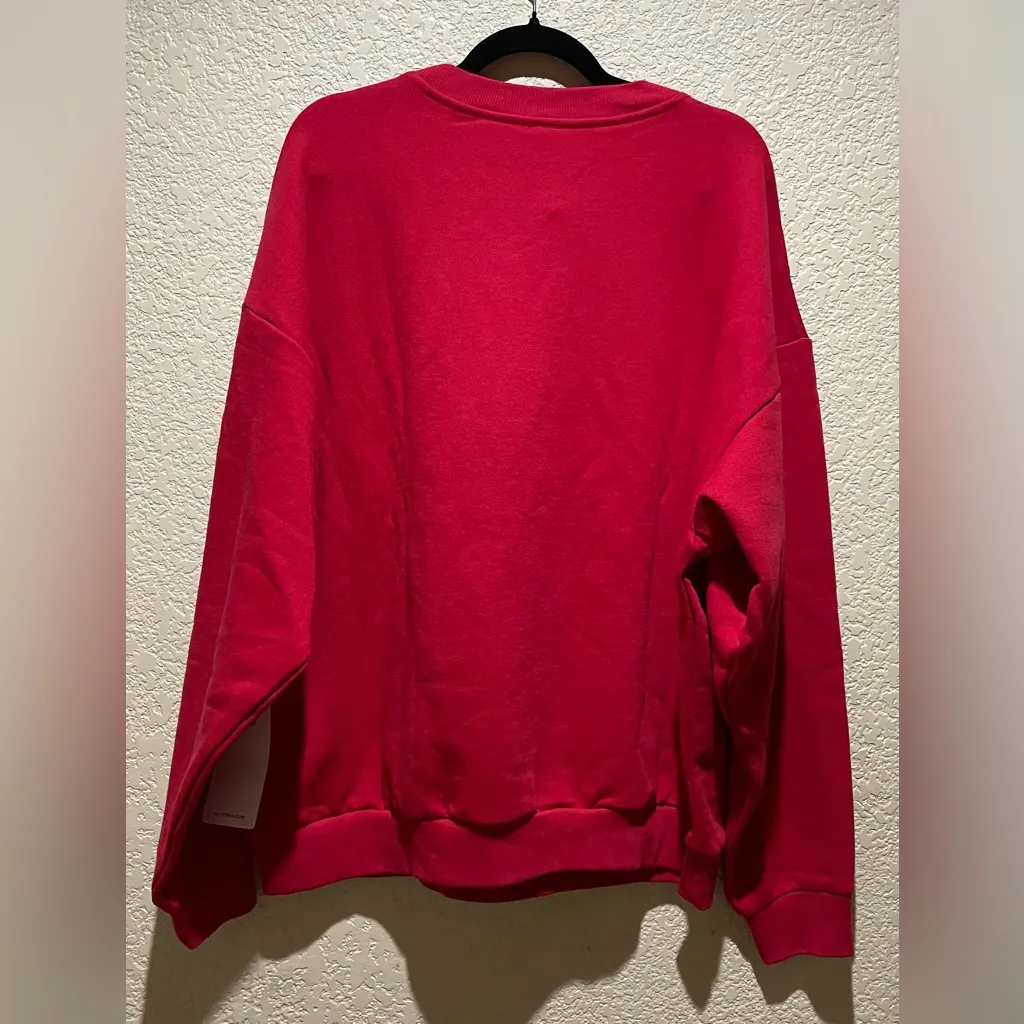 ALO Yoga NWT (SOLD OUT) Accolade Crew Neck Pullover Sweatshirt Bold Red Size L - Image 5