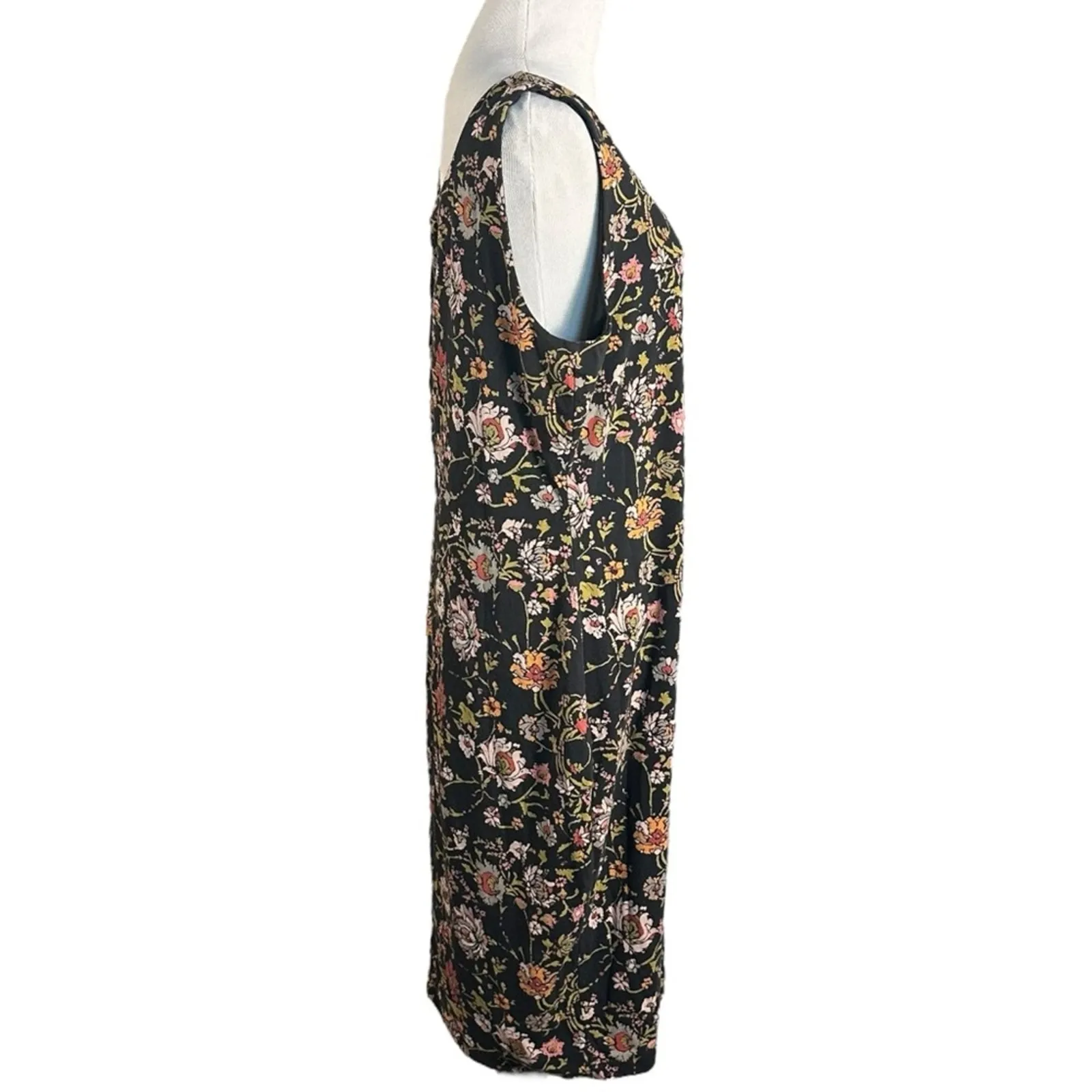 Peruvian Connection Artemis Pima Cotton Sheath Midi Dress Size XL Floral Meadow - Image 4