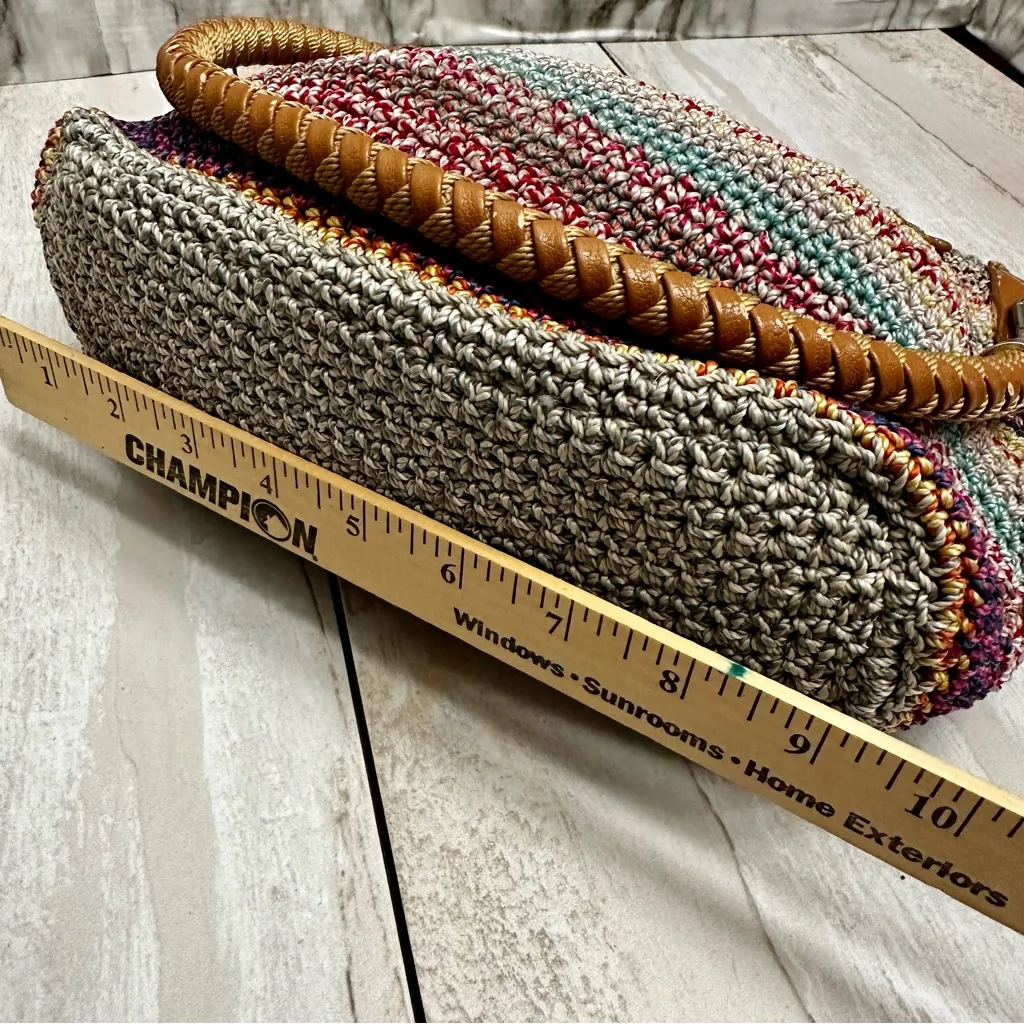 The Sak Multicolor Crochet Shoulder Bag Silver Hardware Y2K Hobo Boho Fairycore - Image 14