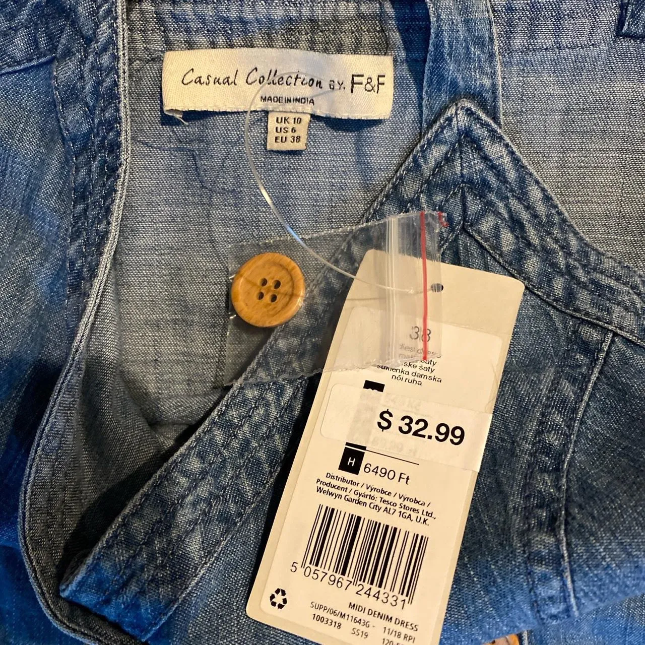 Denim Jumper Jean Dress - Image 4