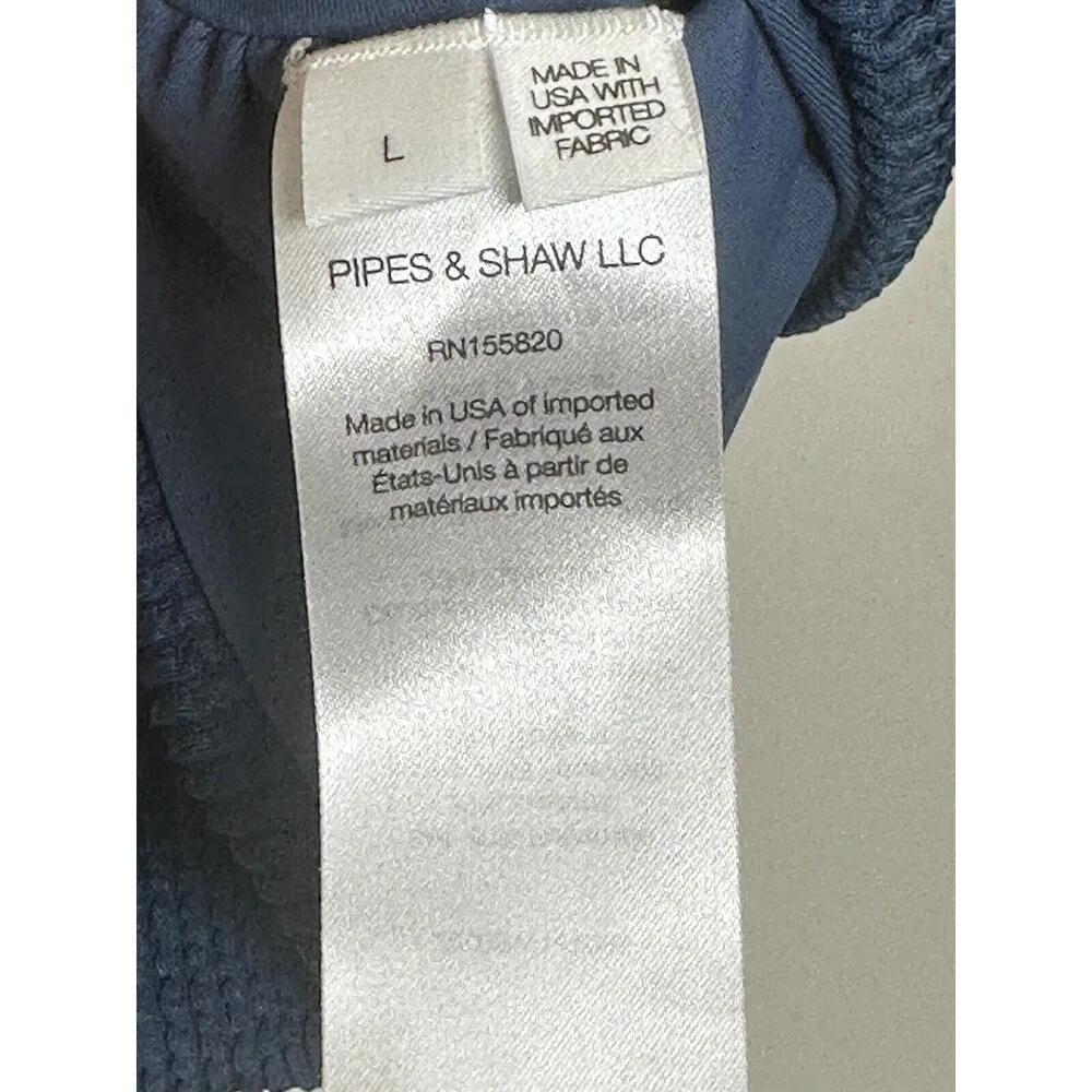 Veronica Beard Celeste Bikini Top (ONLY) in Ocean Blue Size Large NEW - Image 5